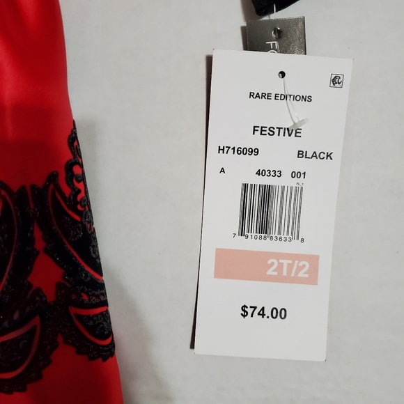 Rare Editions Gorgeous & Festive Holiday Black & Red Dress - Girls - Picture 7 of 7